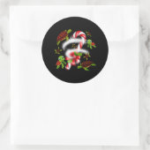 Turtle Snoep Sweet Kerstmis Ronde Sticker (Tas)