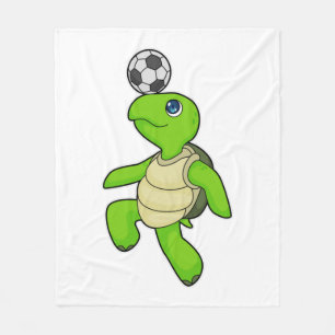 Turtle Soccer player Soccer Fleece Deken