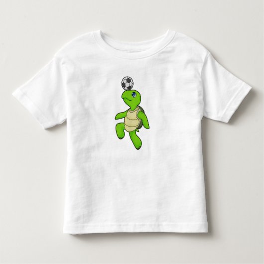 Turtle Soccer player Soccer Kinder Shirts (Voorkant)