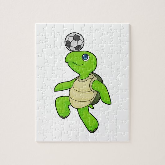 Turtle Soccer player Soccer Legpuzzel (Verticaal)