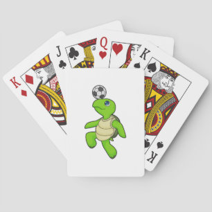 Turtle Soccer player Soccer Pokerkaarten