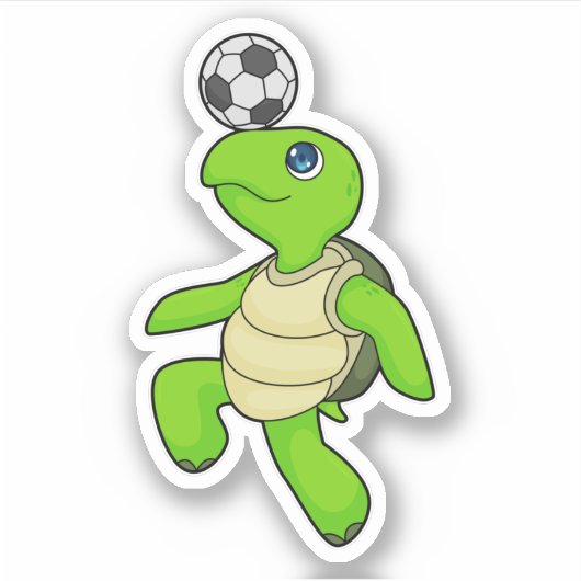Turtle Soccer player Soccer Sticker (Voorkant)