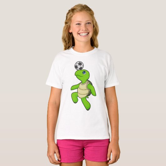 Turtle Soccer player Soccer T-shirt (Voorkant volledig)