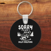 Turtle Sorry I'm Late I Was Dilly Dallying Sleutelhanger (Voorkant)