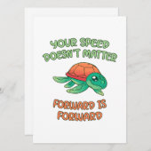 Turtle Speed Doesnt Matter Feestdagenkaart (Voorkant / Achterkant)