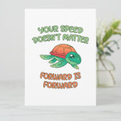 Turtle Speed Doesnt Matter Feestdagenkaart (Staand voorkant)