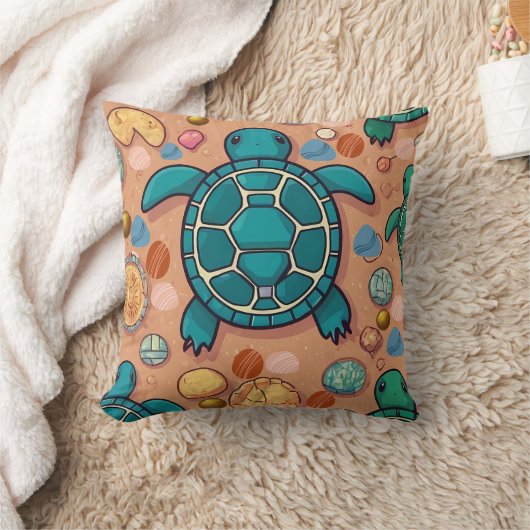 Turtle Stones Print Kussen (Deken)