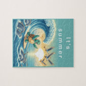 Turtle Surfing Flexibele Foto Kinder Puzzel met Gi (Horizontaal)