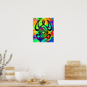 Turtle Symmetry Tiedye Poster (Keuken)
