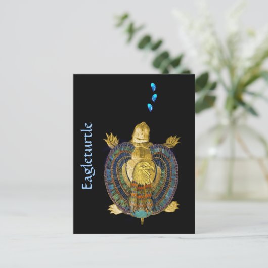 Turtle Talisman Alpha Briefkaart (Staand voorkant)