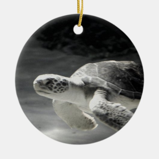 Turtle Tank Kerstmis Keramisch Ornament (Voorkant)