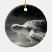 Turtle Tank Kerstmis Keramisch Ornament (Achterkant)