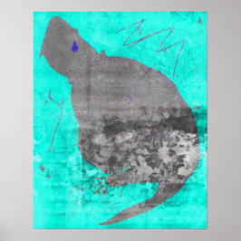 Turtle Teardrop 16 x 10 poster