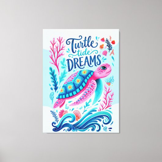 Turtle Tide Dromen Canvas Afdruk (Voorkant)