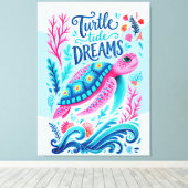 Turtle Tide Dromen Canvas Afdruk (Insitu (Houten vloer))