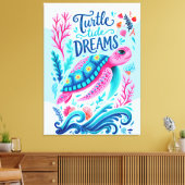 Turtle Tide Dromen Canvas Afdruk (Insitu (Woonkamer))