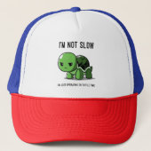 Turtle Time Niet Langzaam Grafische Truckerhoed Trucker Pet (Voorkant)