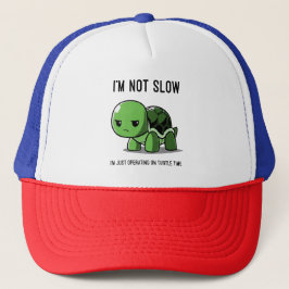 Turtle Time Not Slow Graphic Trucker Hat Pet
