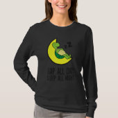 Turtle Tired Nap All Day Sleep All Night Cute Turt T-shirt (Voorkant)
