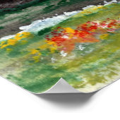 Turtle Tortoise Familie kijkt Moon Night Poster (Hoek)