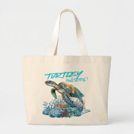 Turtle Tote Grote Tote Bag