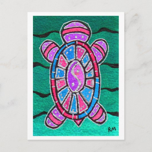Turtle Totem Briefkaart (Voorkant)