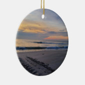 Turtle Tracks bij zonsopgang Keramisch Ornament (Rechts)