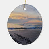 Turtle Tracks bij zonsopgang Keramisch Ornament (Links)