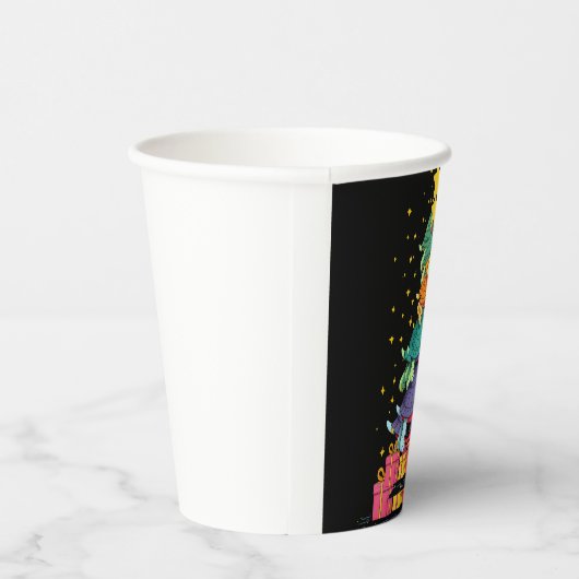 Turtle Tree Christmas Tree Adorable Turtle Christm Papieren Bekers (Rechts)