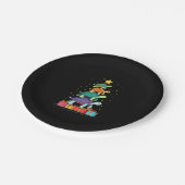 Turtle Tree Christmas Tree Adorable Turtle Christm Papieren Bordje (Gekanteld)