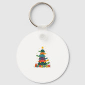 Turtle Tree Christmas Tree Adorable Turtle Christm Sleutelhanger (Voorkant)