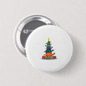 Turtle Tree Kerstboom Schattige Turtle Kerstmis Ronde Button 5,7 Cm (Voorkant /achterkant)