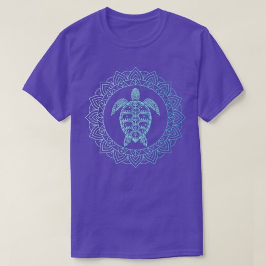Turtle Tribe Abstracte Mandala Turtle Art T-shirt (Design voorkant)