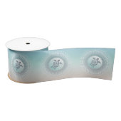 Turtle Turquoise Coastal Maritime Satijnen Lint (Spoel)