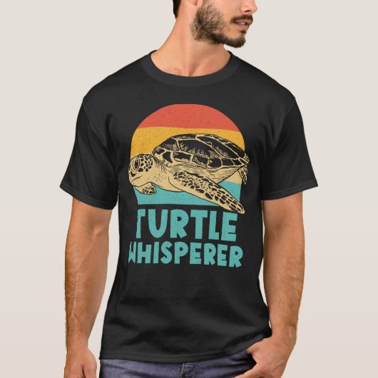 Turtle Turtle Whisperer Retro T-shirt (Voorkant)