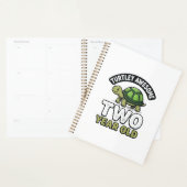 Turtle Twee Jaar Verjaardag Vintage Gravure Shi Planner (Display)