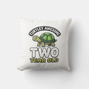 Turtle Twee Jaar Verjaardag Vintage Gravure T-Shir Kussen