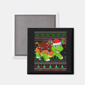 Turtle Ugly Christmas Sweaters Holiday Santa Cute Magneet (Voorkant / Achterkant)