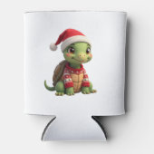 Turtle Ugly Sweater Santa Hat Christmas T-Shirt (2 Blikjeskoeler (Voorkant)