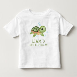 Turtle Under the sea first birthday Kinder Shirts