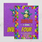 Turtle Unique Gepersonaliseerde Verjaardag Nodig K Kaart (Voorkant / Achterkant)