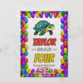 Turtle Unique Gepersonaliseerde Verjaardag Nodig K Kaart (Voorkant / Achterkant)