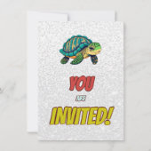 Turtle Unique Gepersonaliseerde Verjaardag Nodig K Kaart (Achterkant)