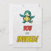 Turtle Unique Gepersonaliseerde Verjaardag Nodig K Kaart (Achterkant)