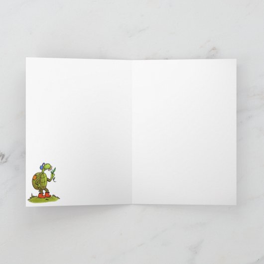 Turtle verjaardagskaart kaart (Binnen)