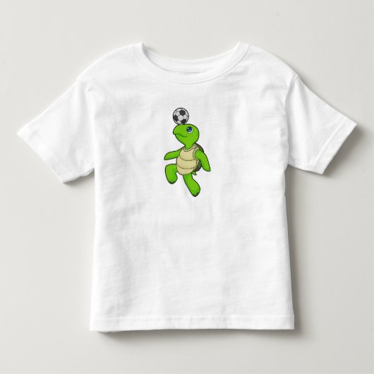 Turtle Voetbalspeler Voetbal Kinder Shirts (Voorkant)
