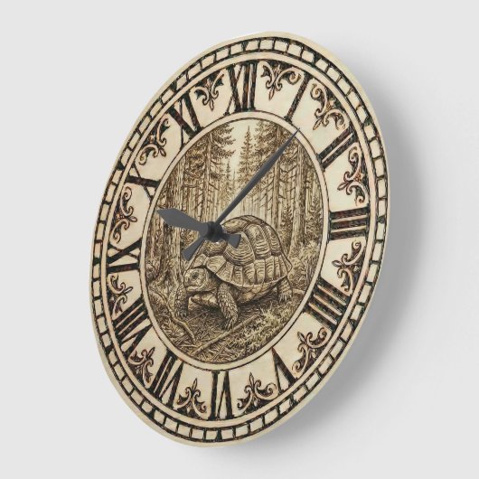 Turtle Wall Clock - Steady & Serene Grote Klok (Hoek)