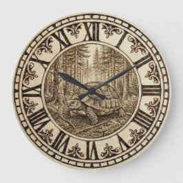 Turtle Wall Clock - Steady & Serene Grote Klok
