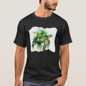 Turtle Watercolor Artwork T-shirt (Voorkant)