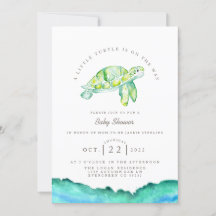 Turtle Waterverf | Ocean Life Baby shower
